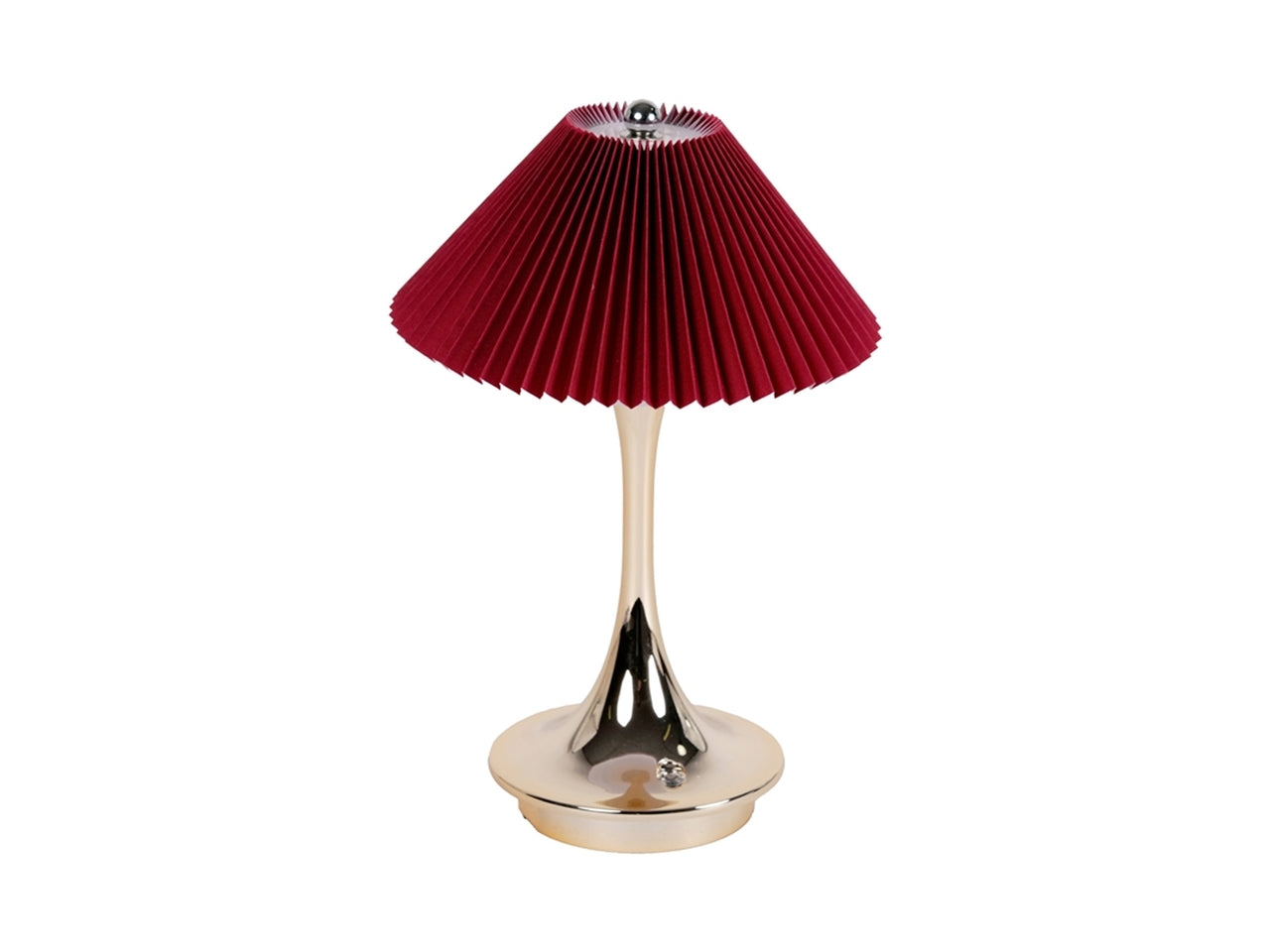 Lampada da tavolo led 16xh.25cm bordeaux e oro