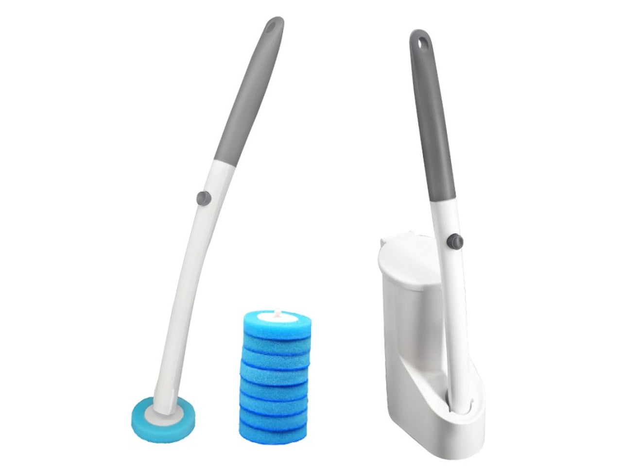 Scopino wc con spugne usa e getta