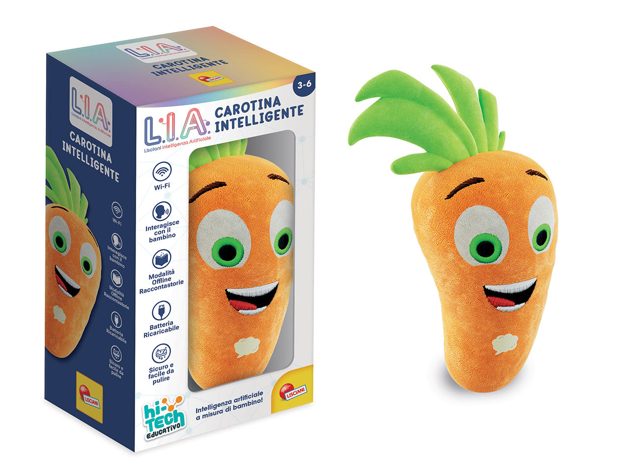 Hi tech educativo l.i.a. carotina intelligente