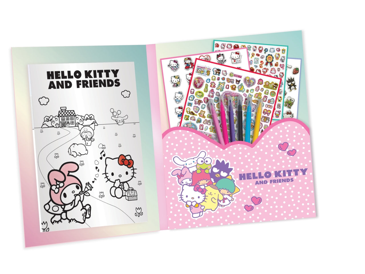 Hello kitty and friends super stickers colouring in display 12