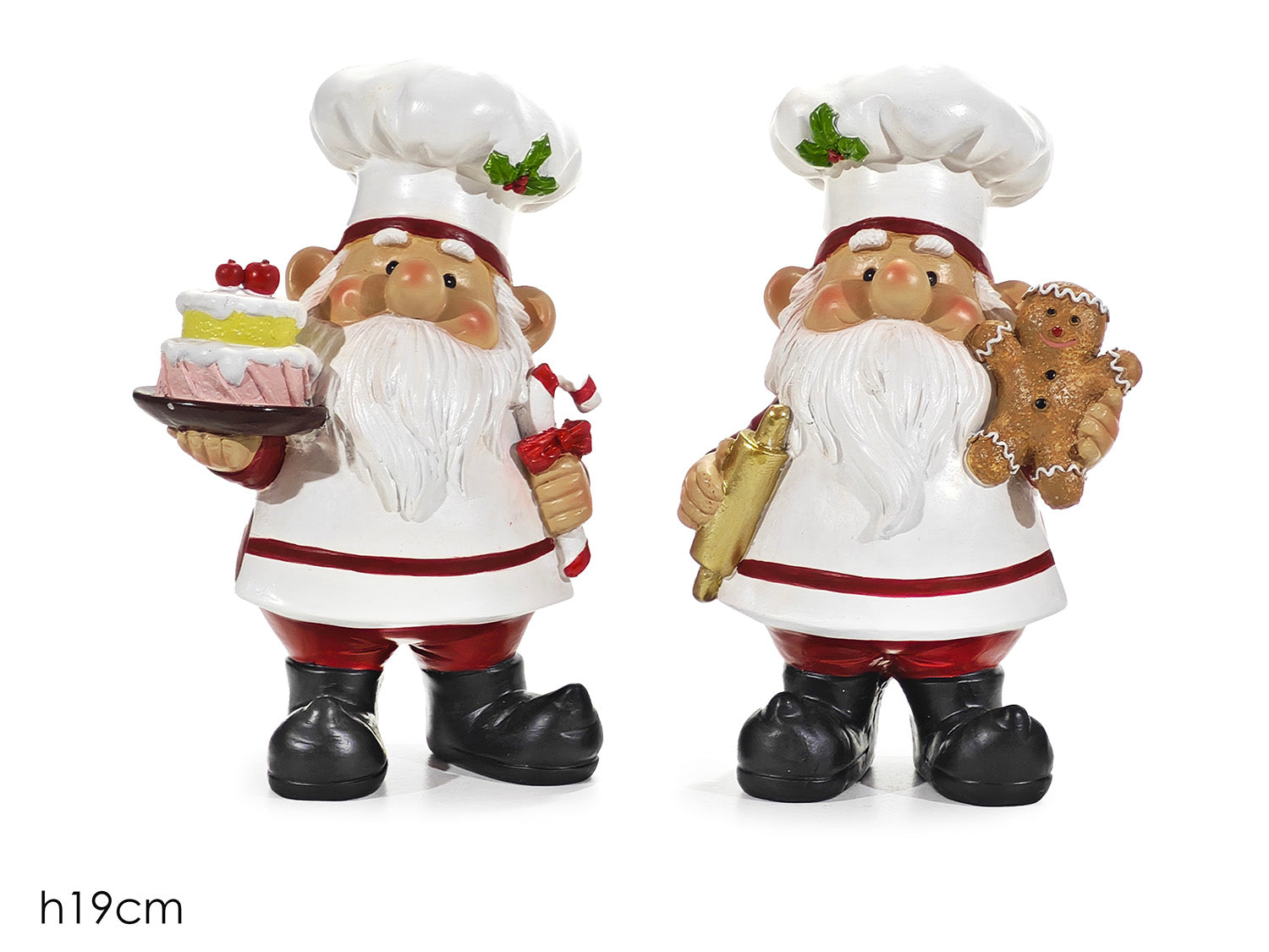 Babbo natale cuoco 19cm assortiti