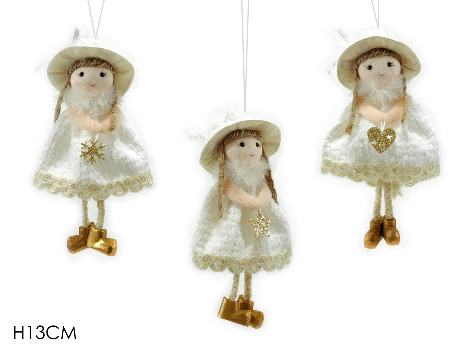 Appendino bimba bianco 13cm assortiti