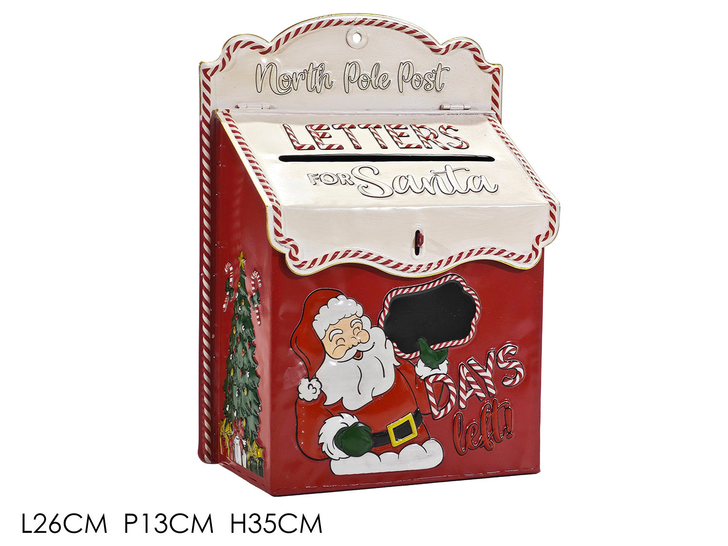 Cassetta postale mery xmas 26x13xh.35cm