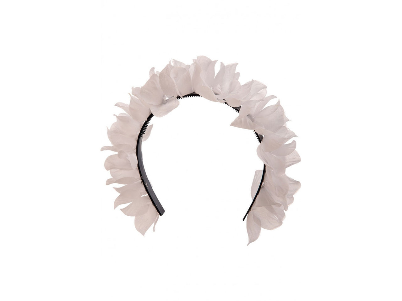 Cerchietto fiori bianchi con cavallotto