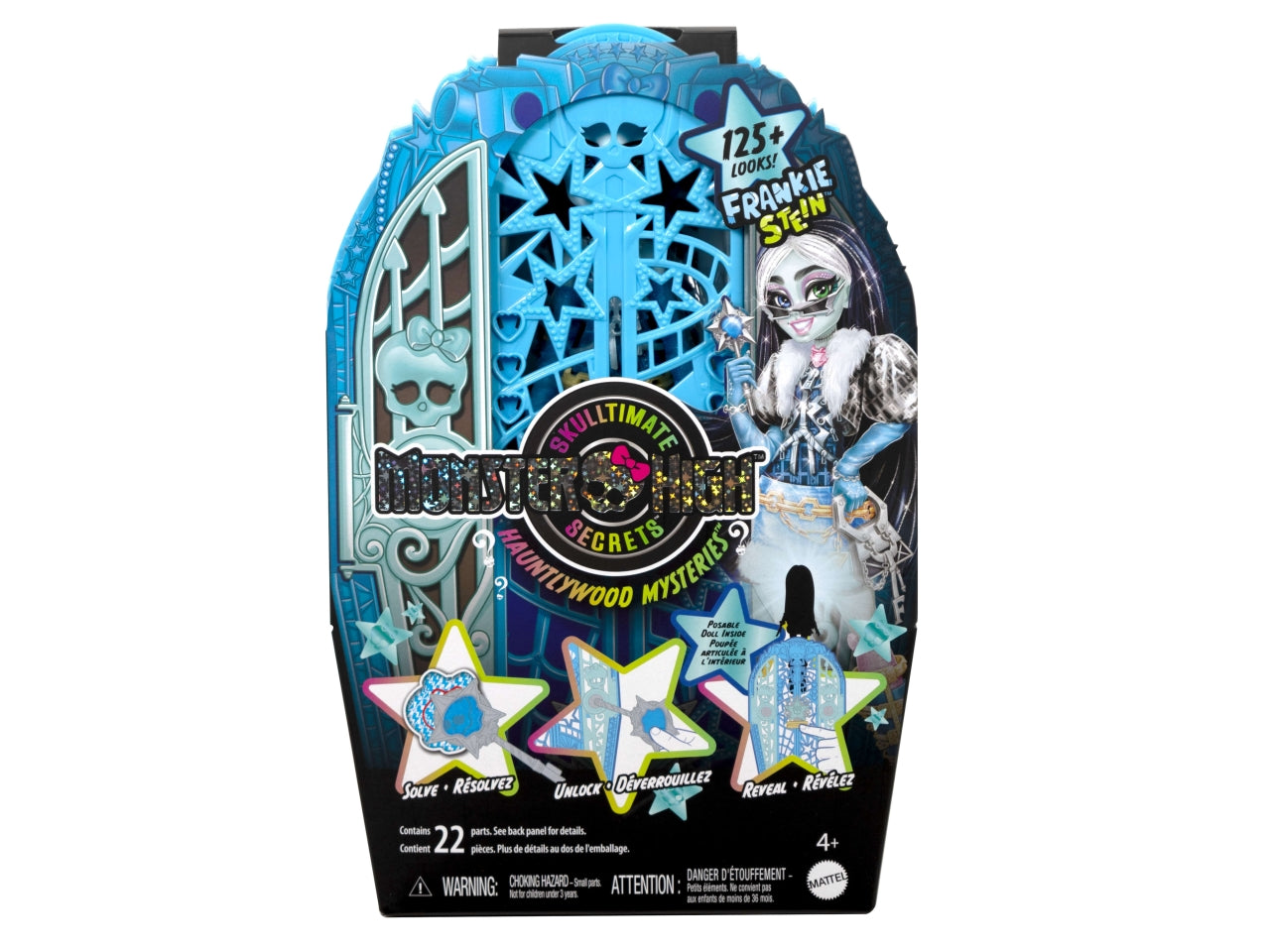 Monster High Segreti da brivido Frankie Stein bambola con abiti guardaroba e accessori glamour a sorpresa