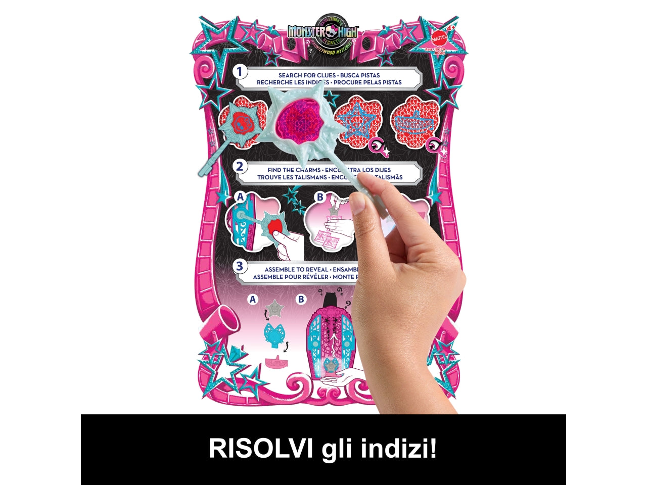 Monster High Segreti da brivido Catty Noir bambola con abiti guardaroba e accessori glamour a sorpresa