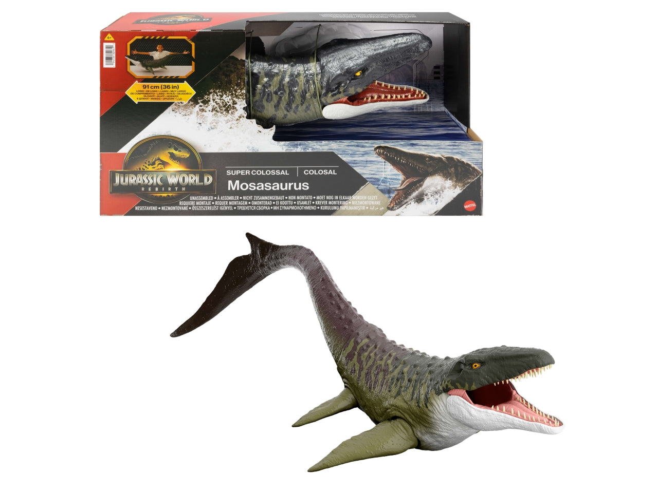 Jurassic World rebirth mosasauro super