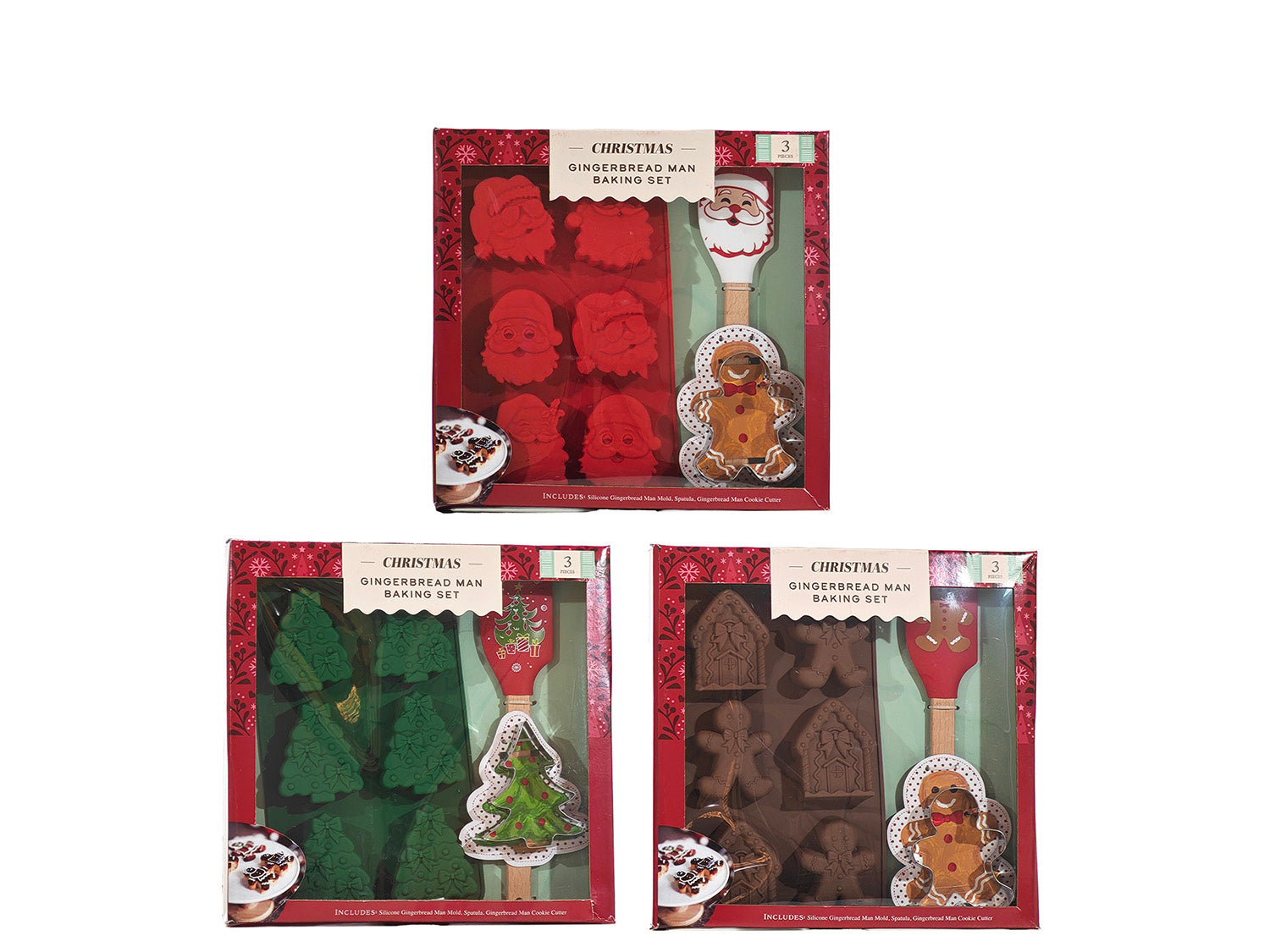 Stampo dolci in silicone con spatola 3 forme assortite