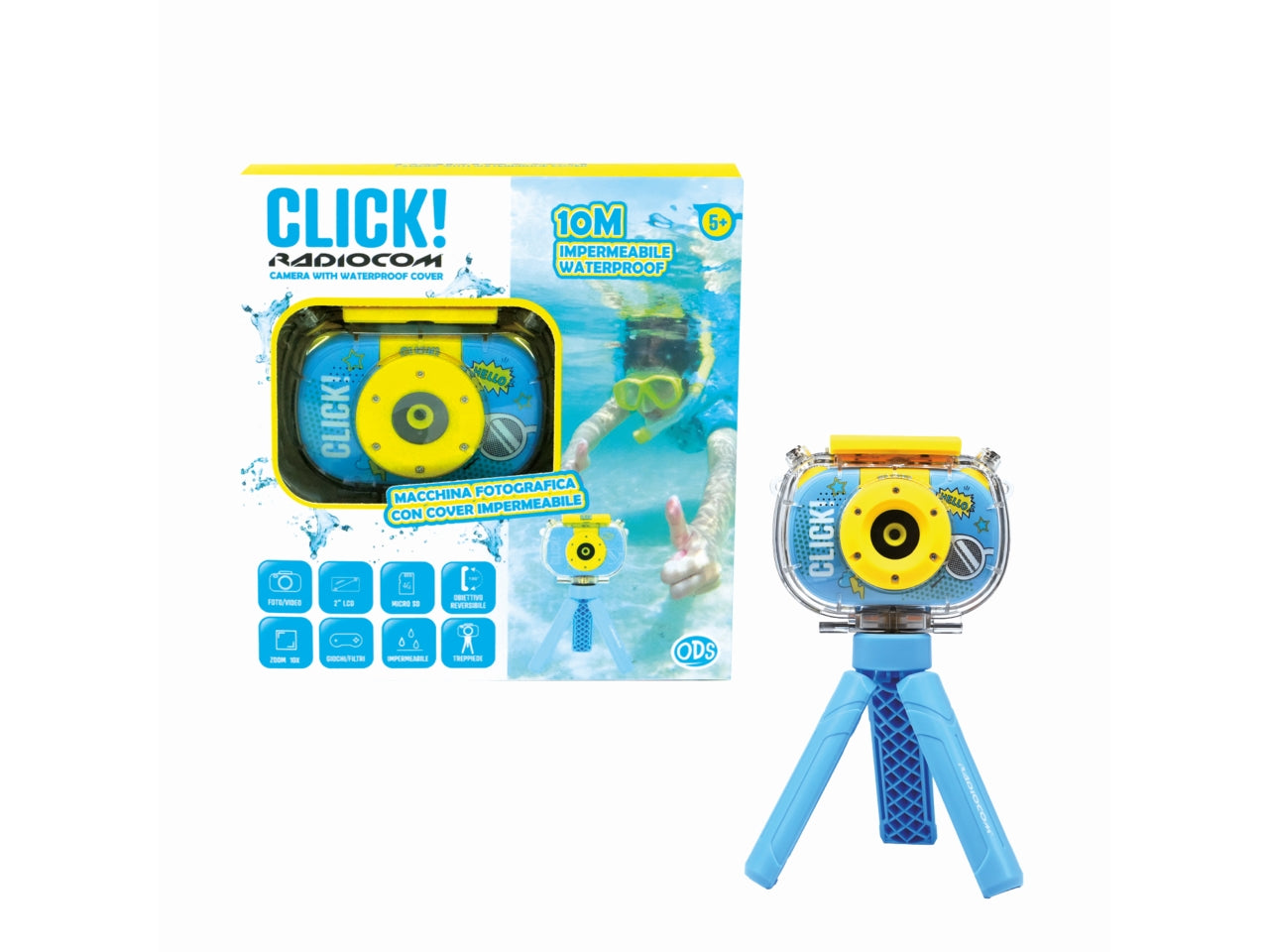 Radiocom click! 3 fotocamera con cover impermeabile