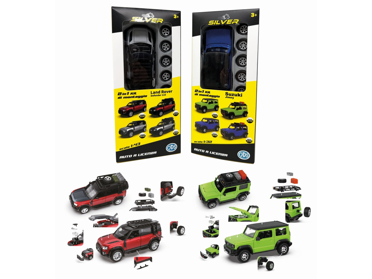 Silver wheel auto 1:32/1:43 2 in 1