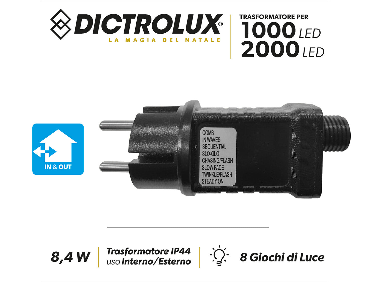 Trasformatore 8,4w per 1000/2000 led