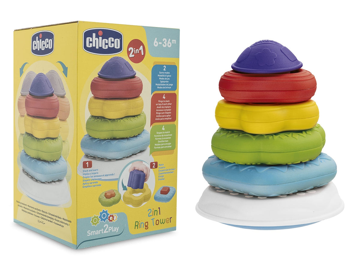 Chicco gioco 2 in 1 torre degli anelli china
