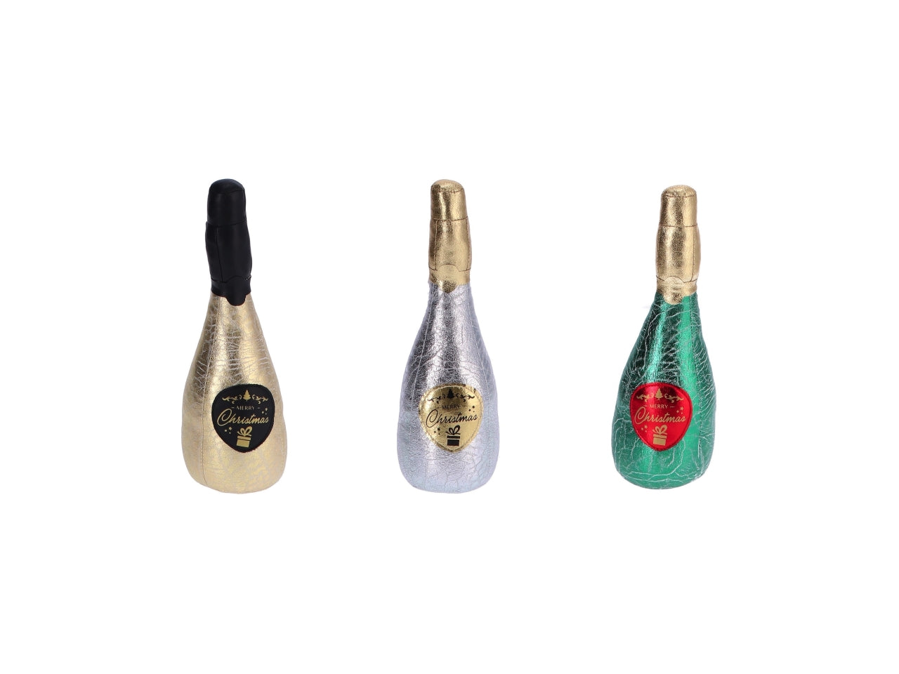 Bottiglia natalizia 10xh.32cm assortite