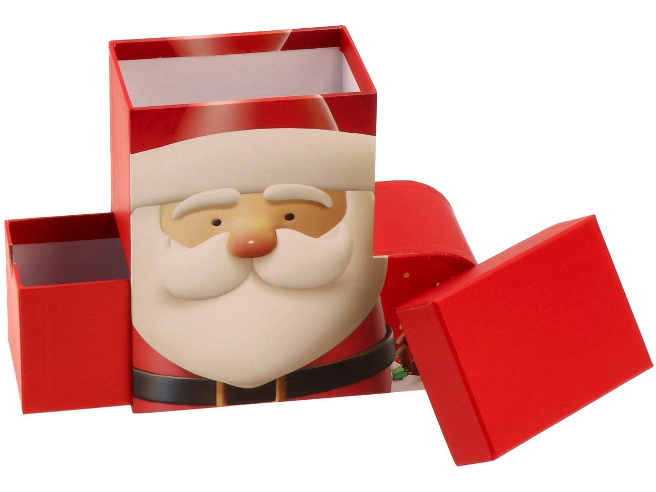 Scatola babbo natate 17,5x16,5xh7,5cm