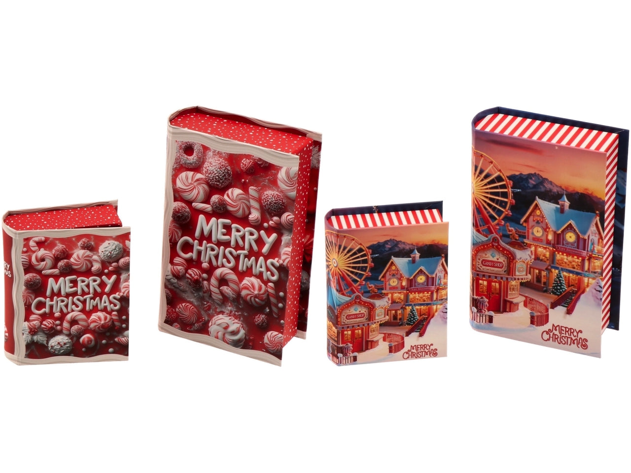 Scatole libro set 2 pezzi fantasie assortite