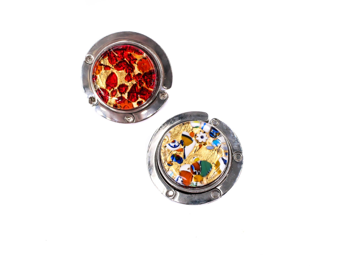 Portaborse in piastra D.3 mm in vetro di murano in colori assortiti