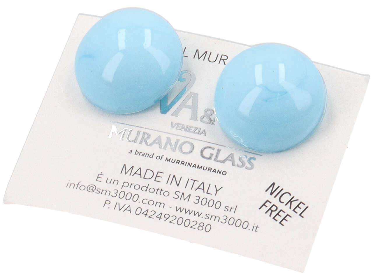 Orecchini lobo cabochon colori pastello celeste
