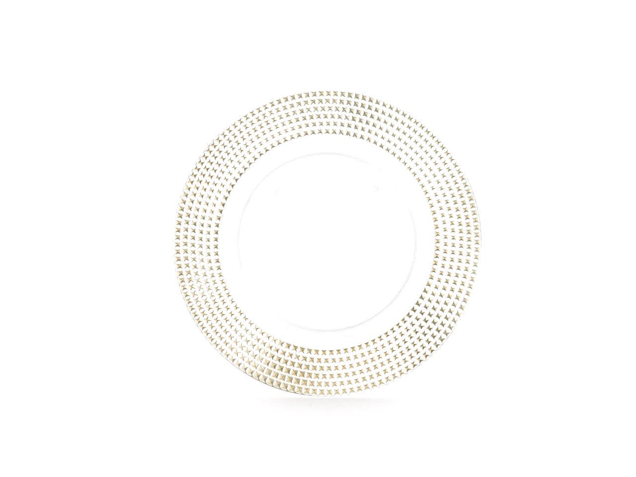 Sottopiatto in plastica trasparente decorato oro 33cm