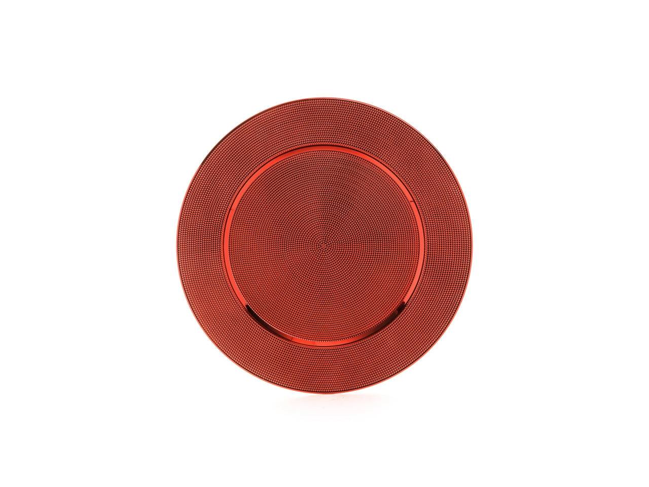 Sottopiatto in plastica rosso lucido 33cm
