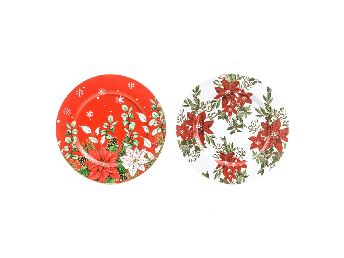 Sottopiatto in latta decorato 33cm decori assortiti