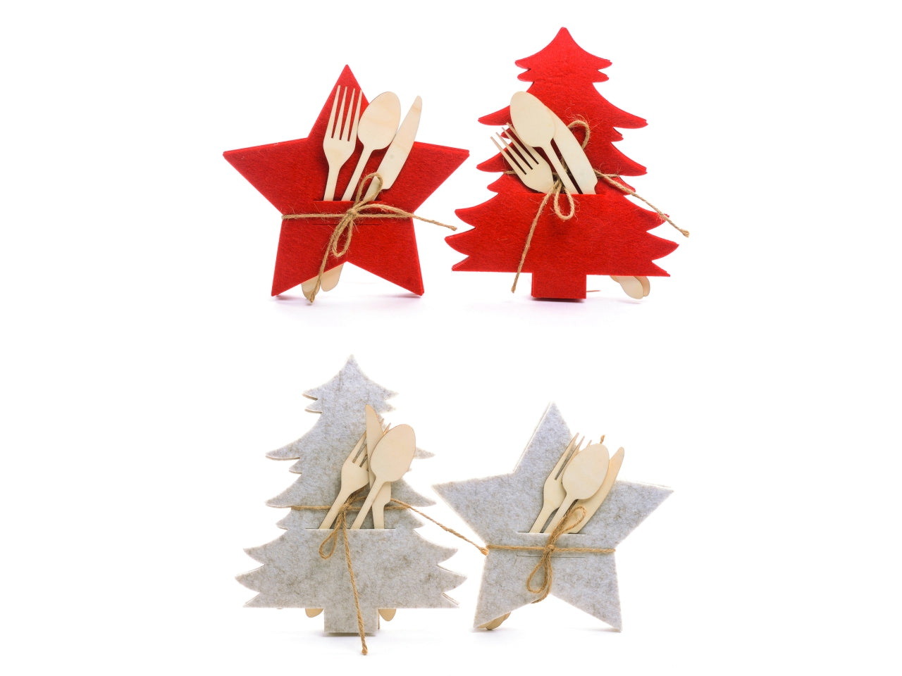 Porta posate in pannolenci 18x21cm assortiti