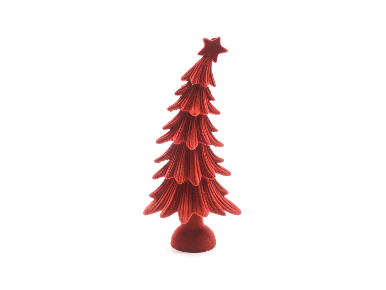 Albero in resina floccato rosso 14x9xh.29cm