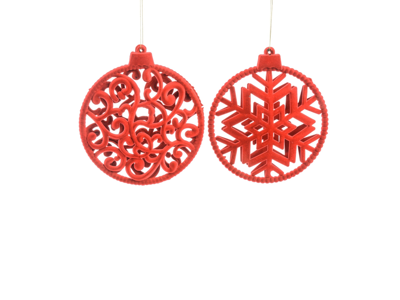 Appendino floccato rosso 18x5xh.20cm assortiti