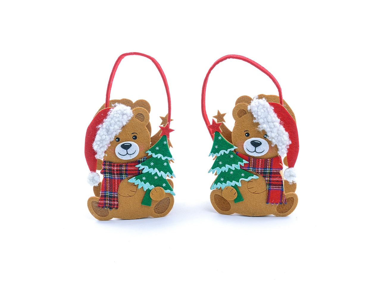 Cestino orso in pannolenci 12x7xh.16cm assortiti