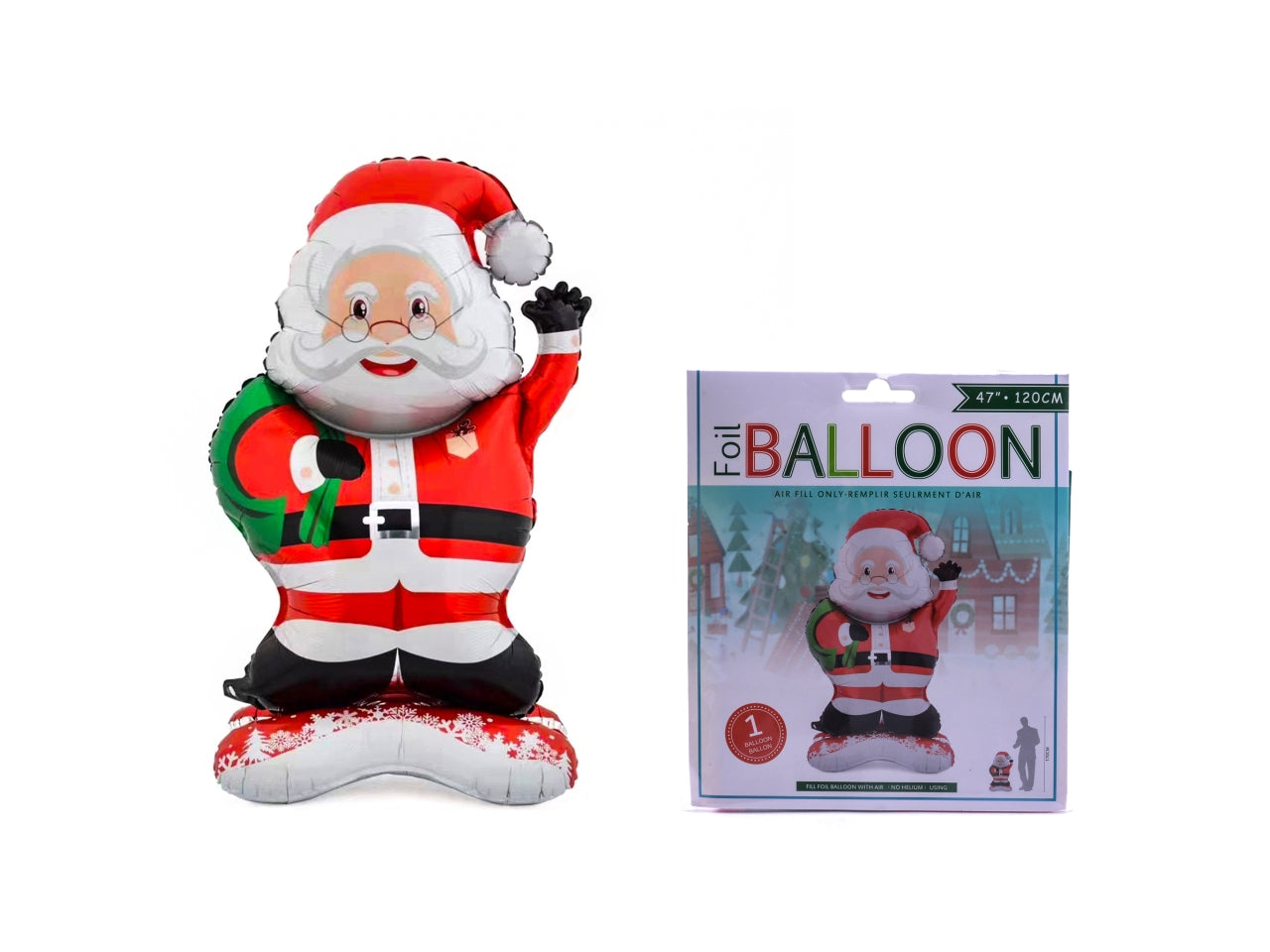 Palloncino babbo natale 47x18xh.85cm