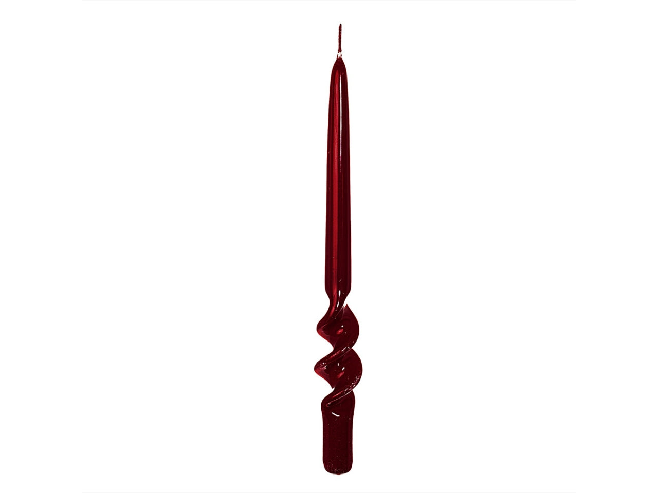 Candela spirale 29x2,2cm bordeaux lucido