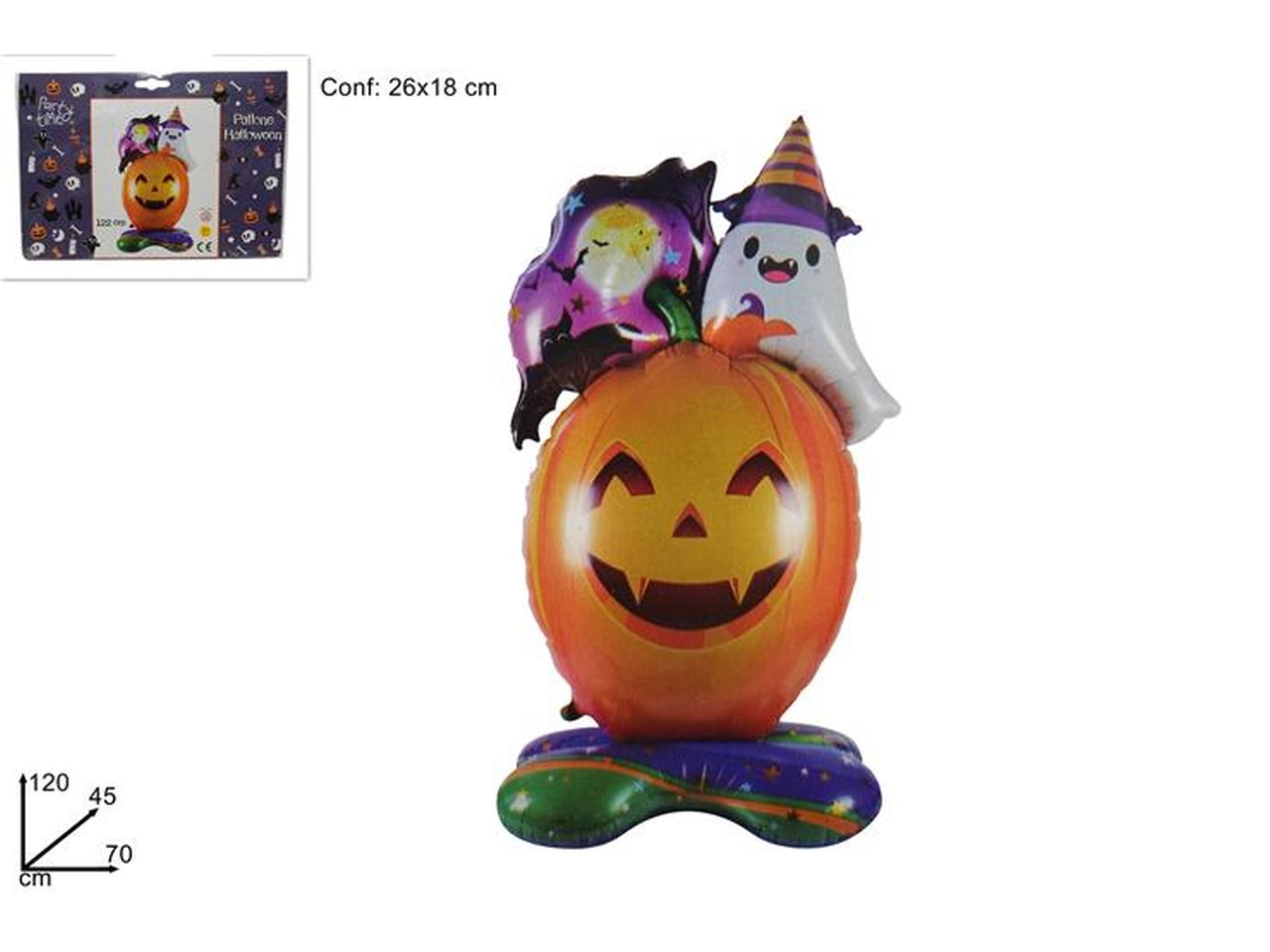 Pallone zucca halloween 120cm