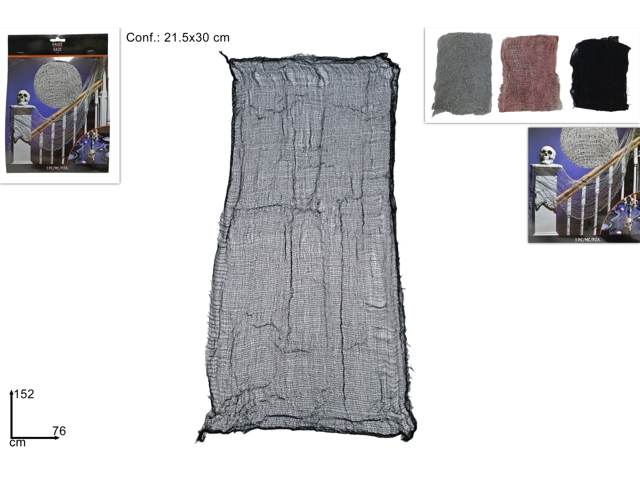 Ragnatela 76x152cm 3colori assortiti