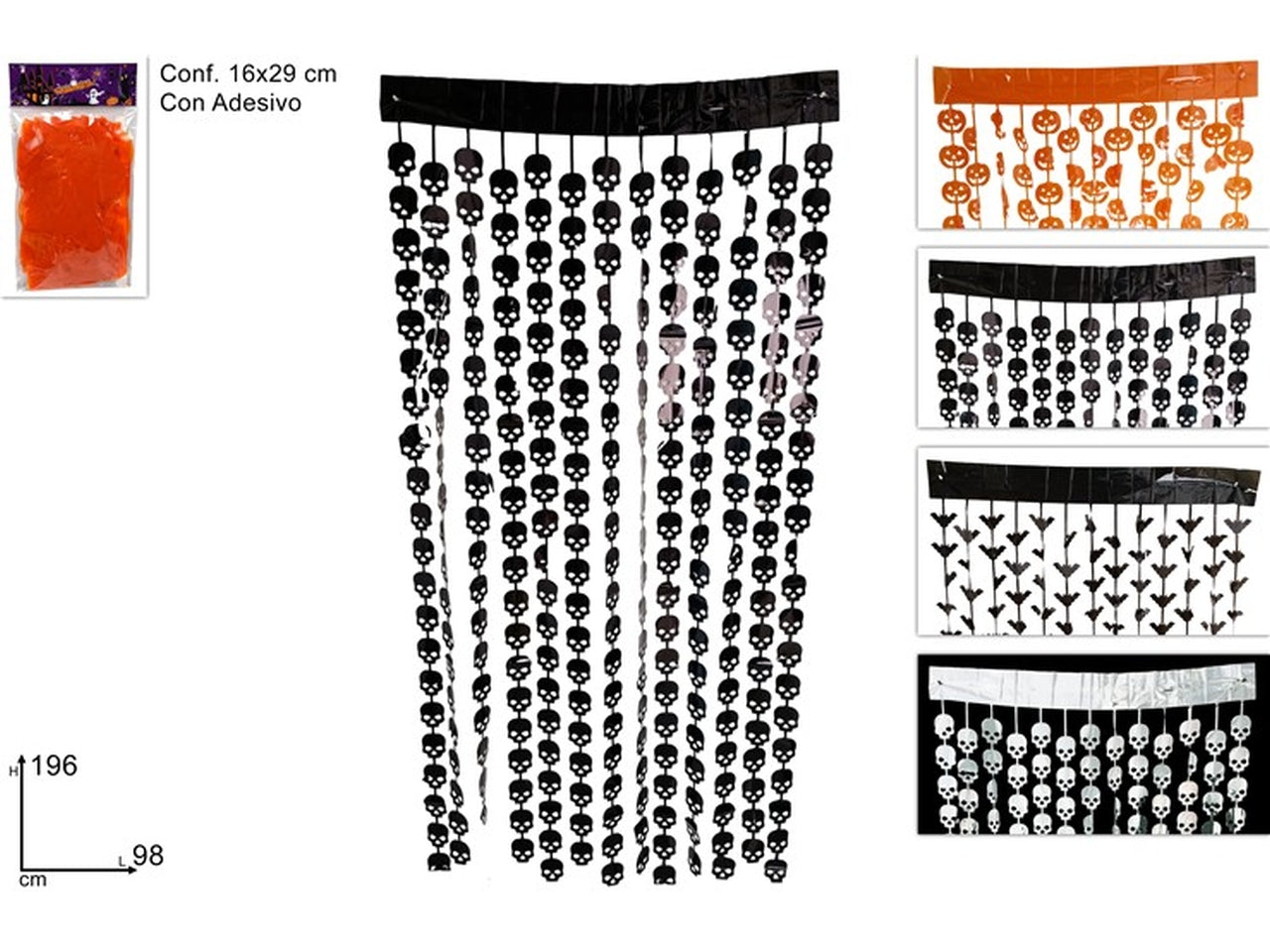 Tenda halloween 98x196cm assortite