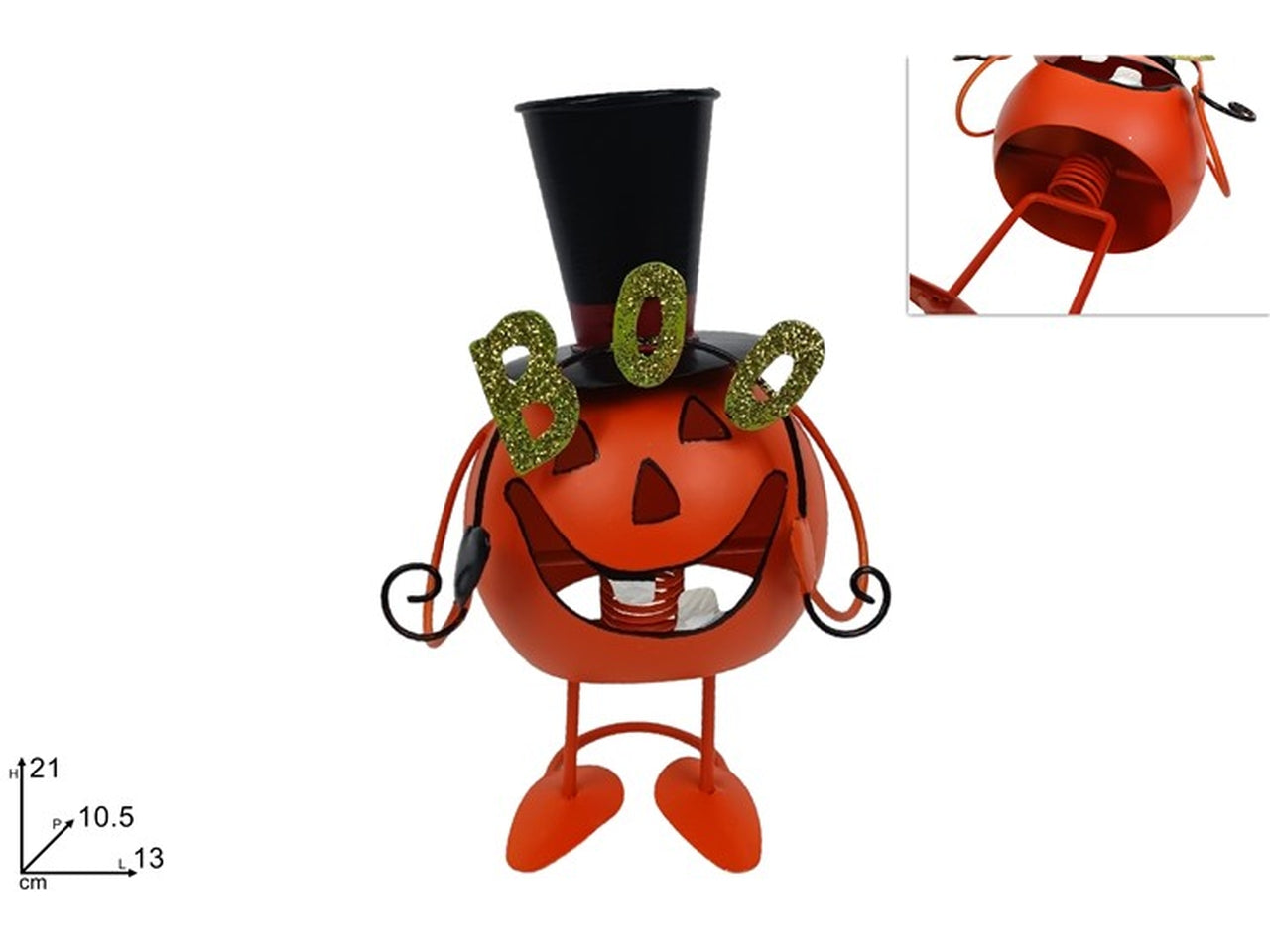 Zucca con cappello in latta 21cm