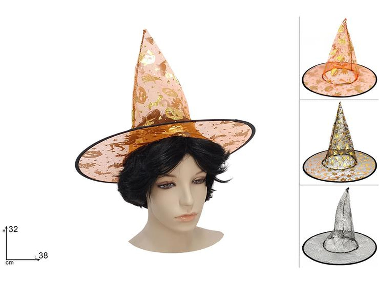 Cappello strega velato colori assortiti