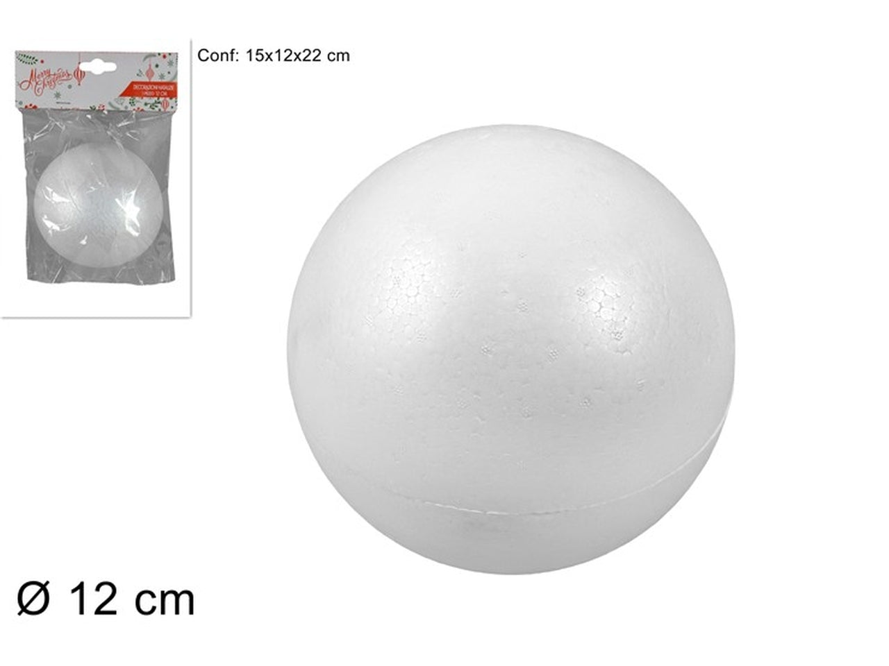 Palla polistirolo 12cm