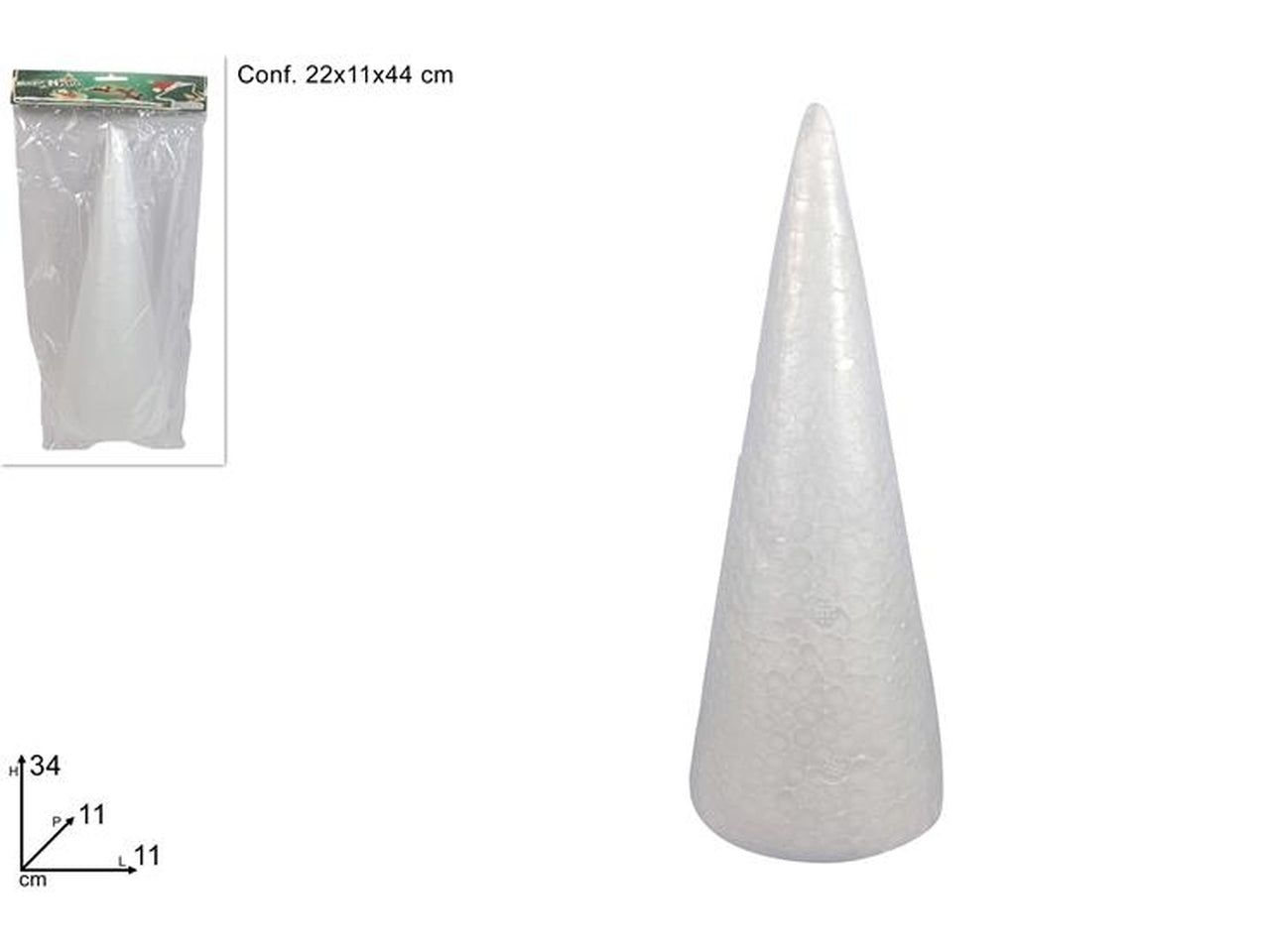 Cono polistirolo cm 34