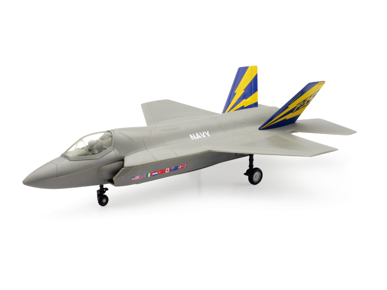 Aereo skypilot fighter with stand 1:72 in 6 assortimenti