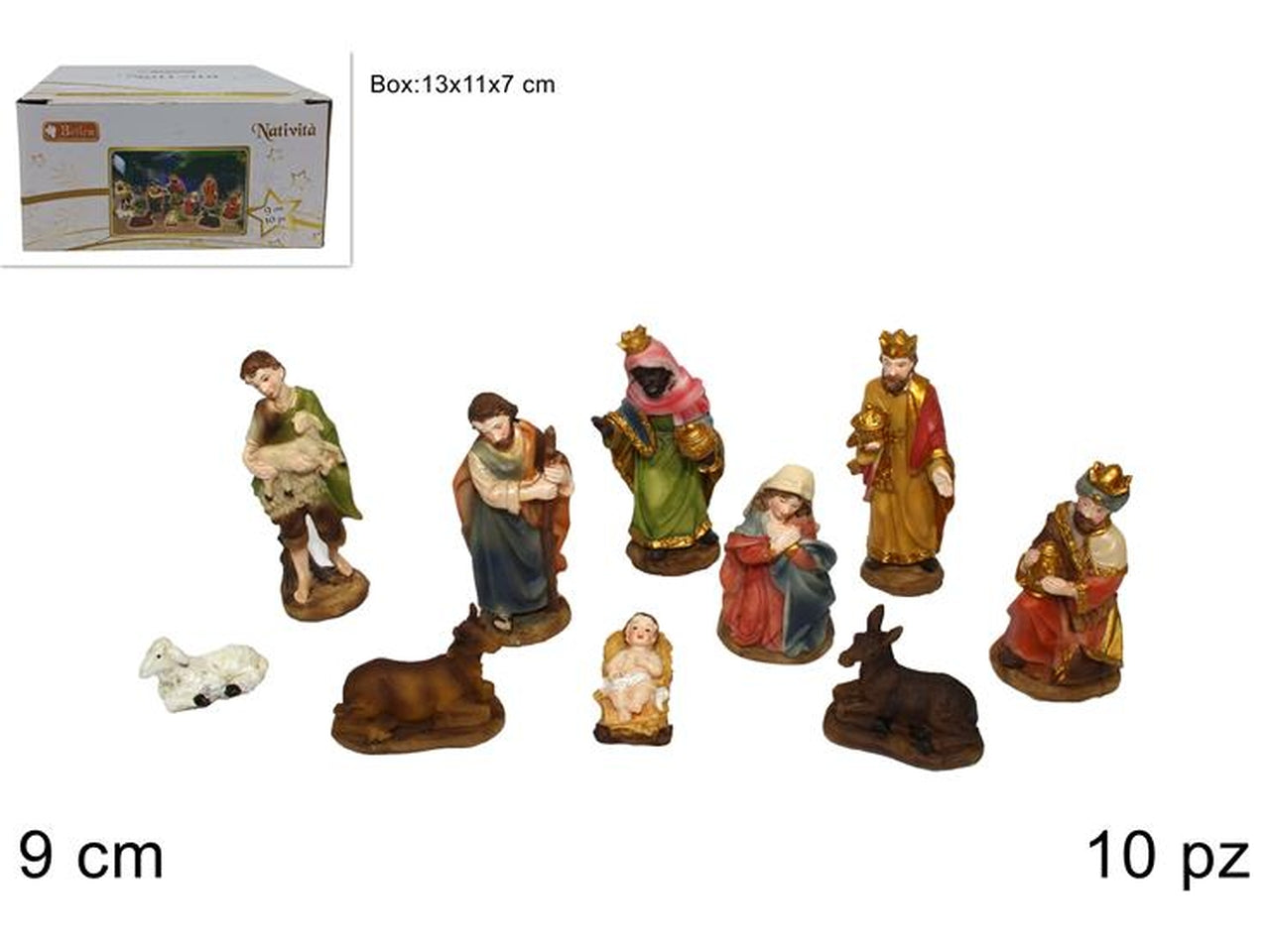 Nativita' 9cm set 10 pezzi