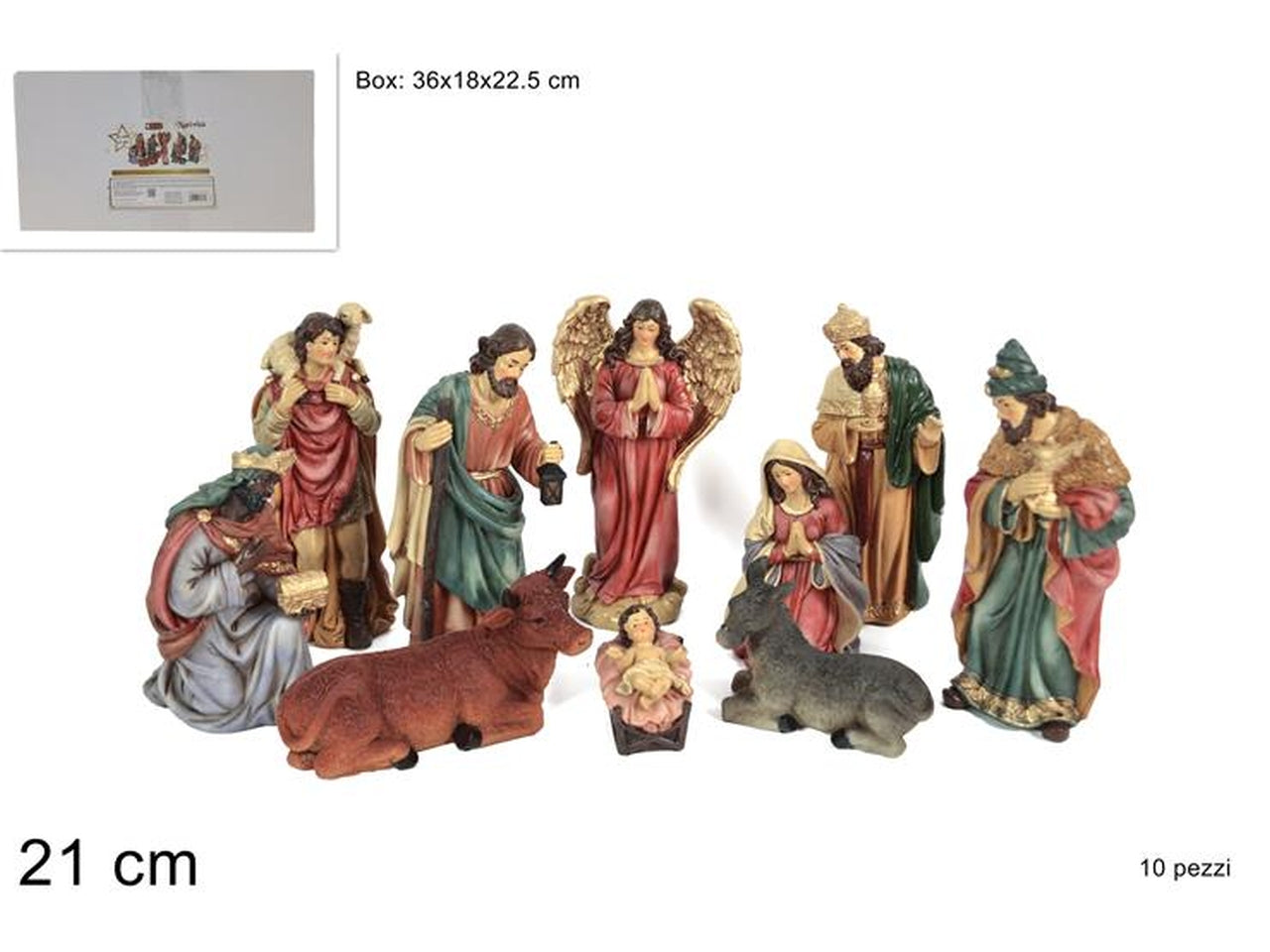 Nativita' 21cm set 10 pezzi