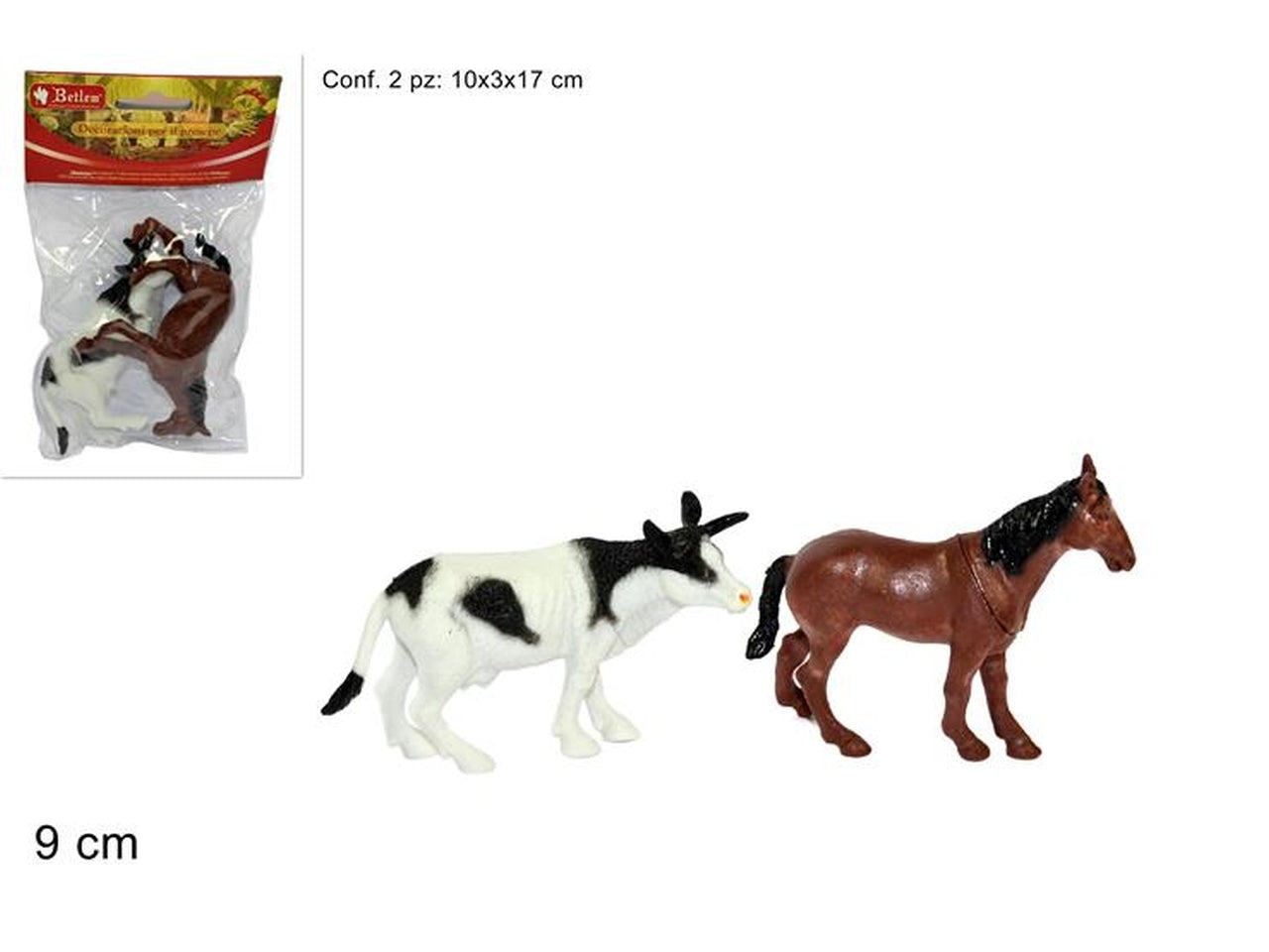 Mucca+cavallo set 2 pezzi