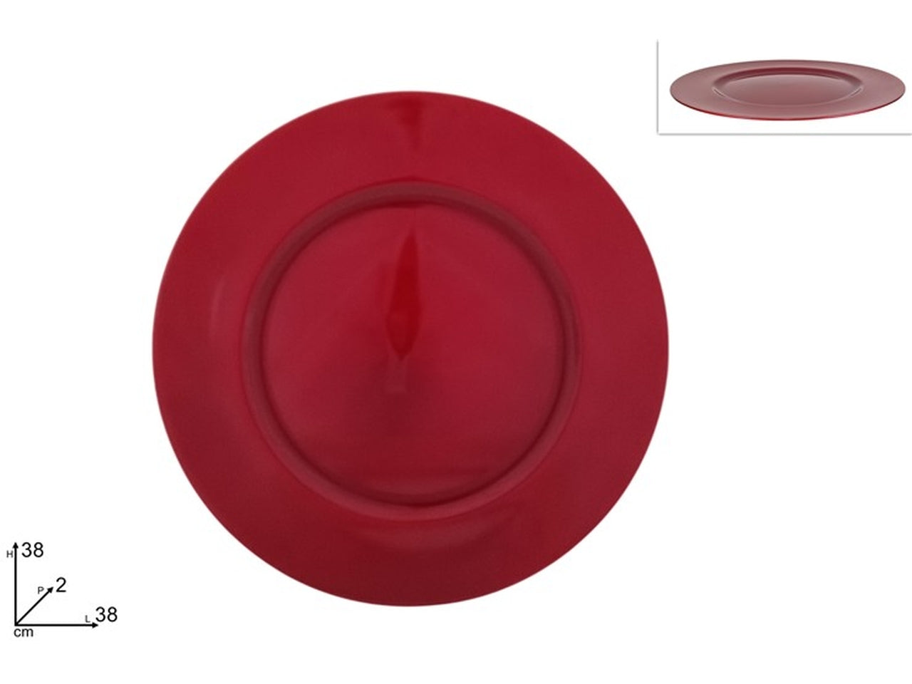Sottopiatto 38cm rosso