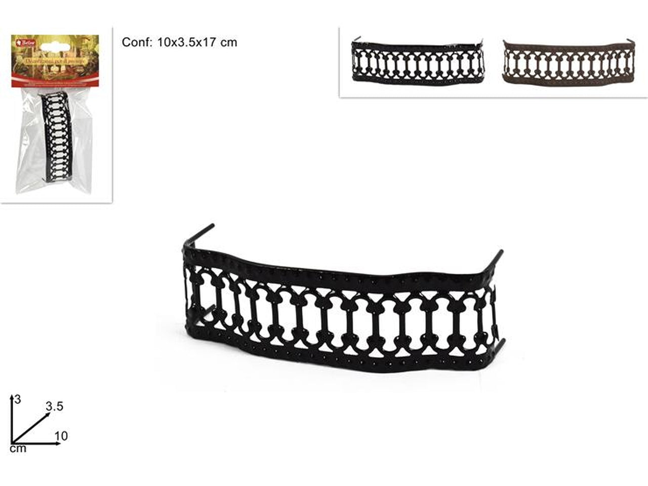 Ringhiera 10x3cm, 2 colori