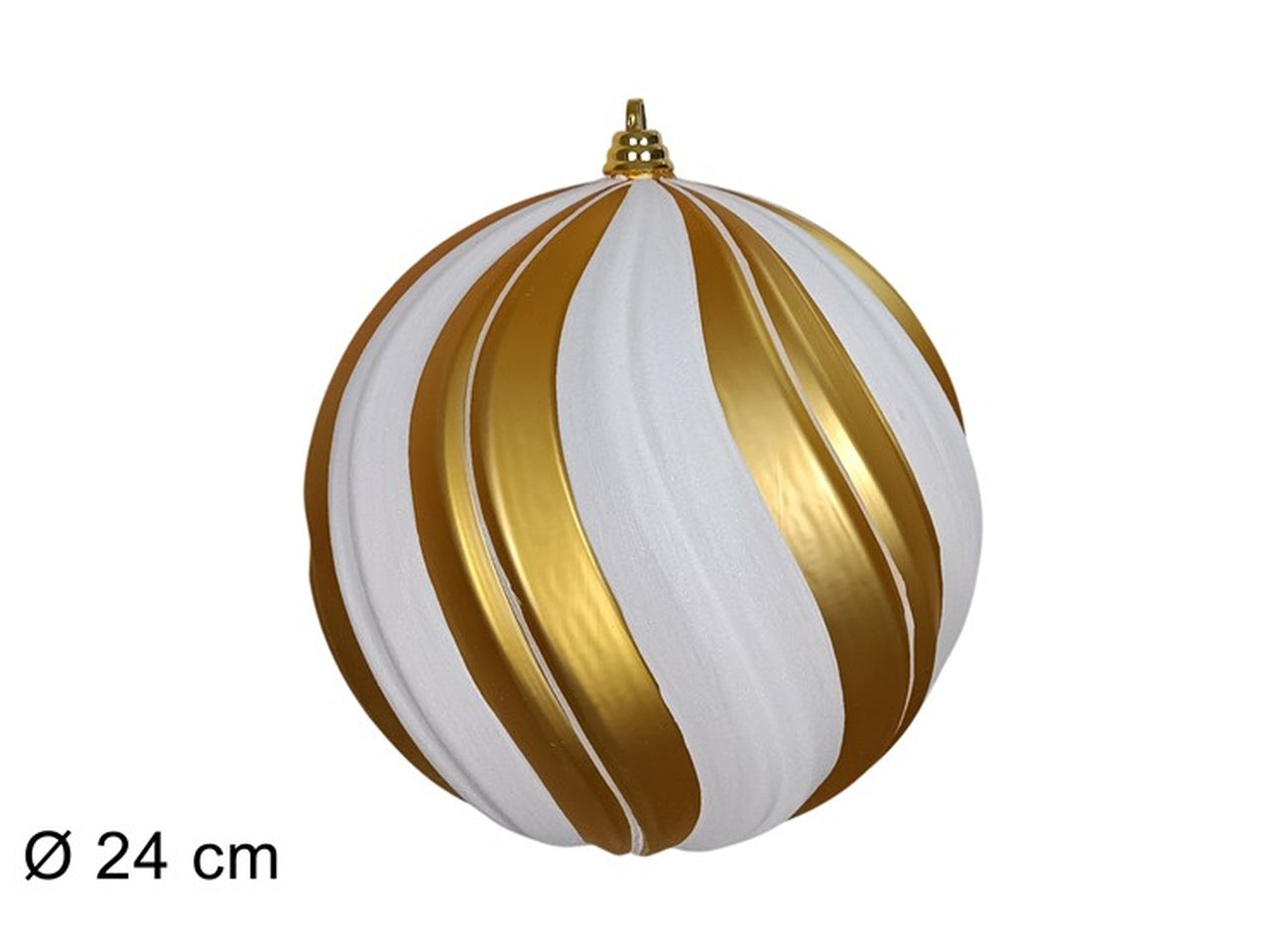 Palla 24cm oro e bianco opaco