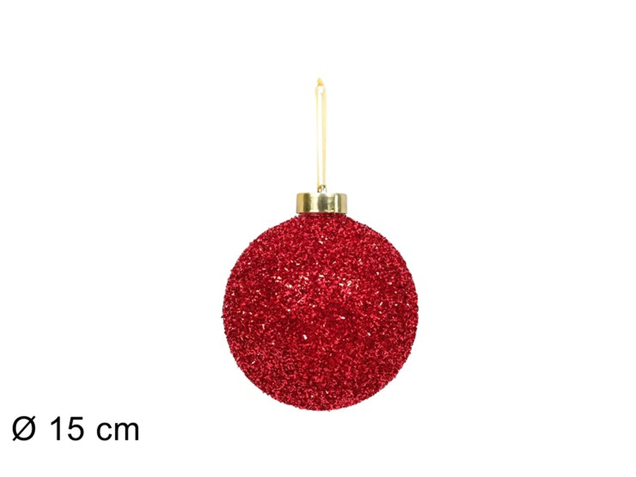 Palla 15cm fili laminati rossa