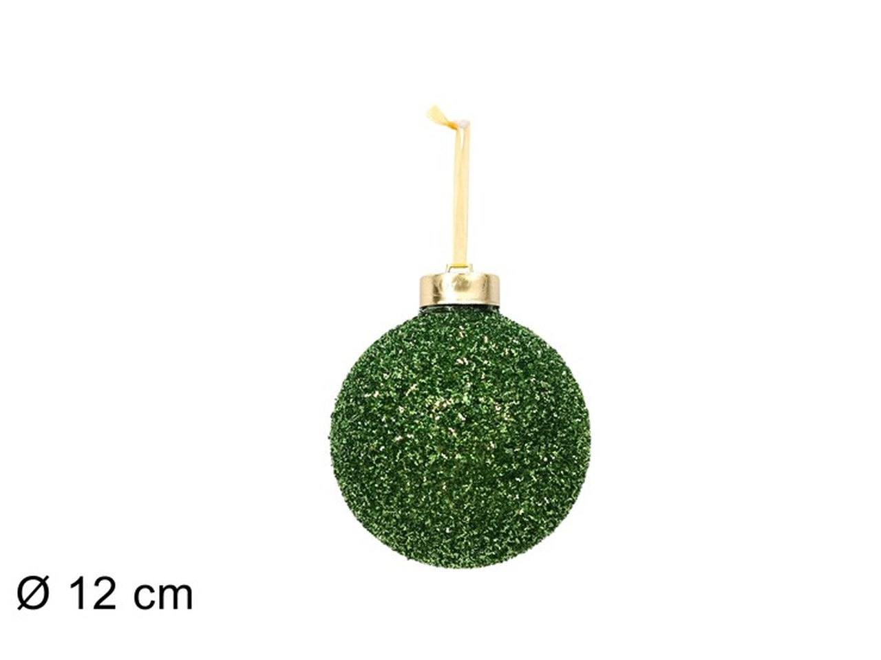 Palla 12cm fili laminati verde