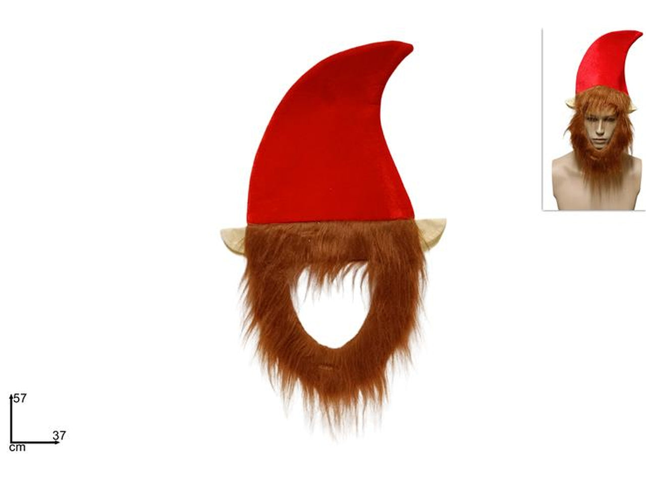 Cappello con barba elfo 57cm