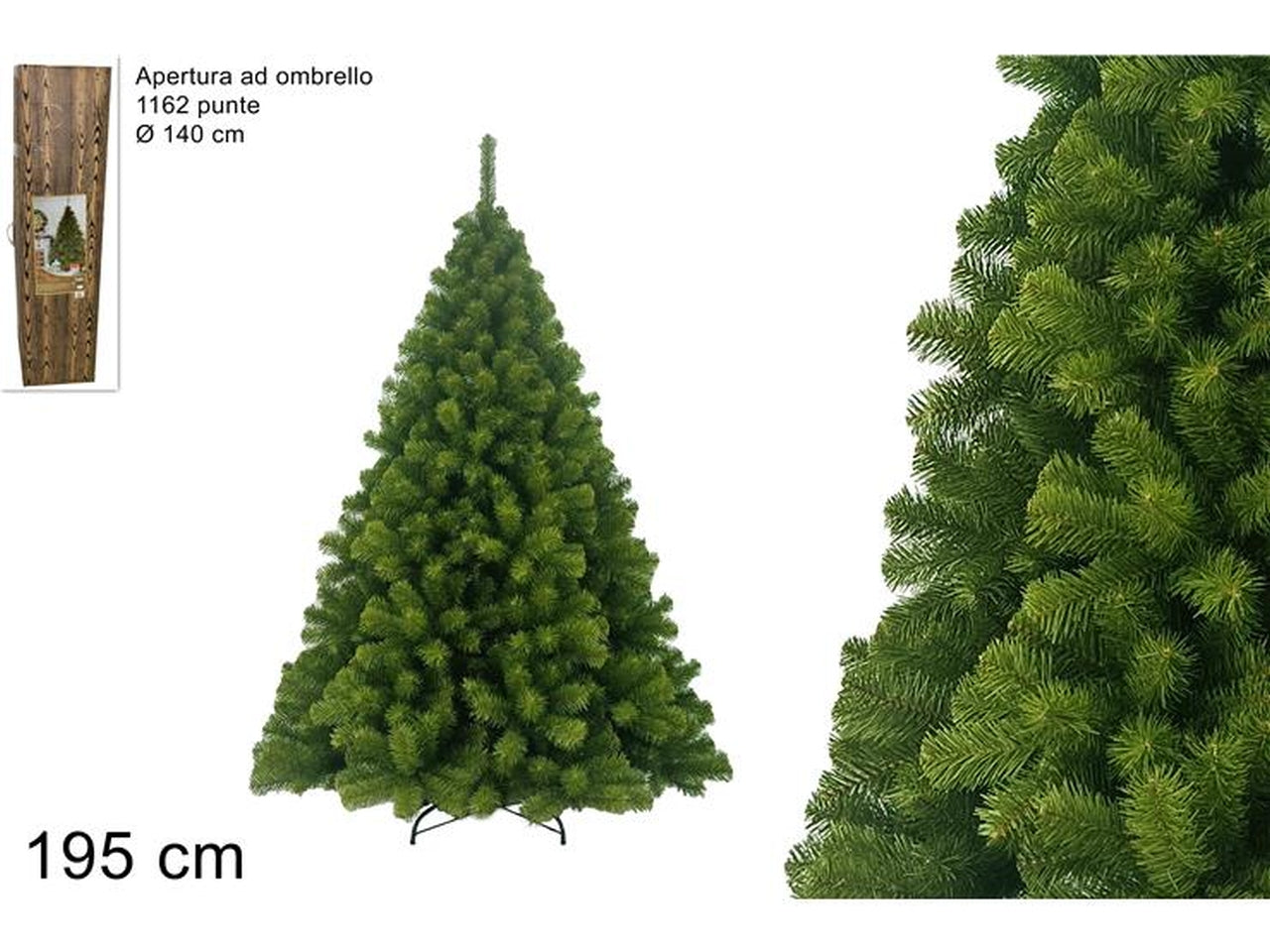 Pino paris 195cm diametro 140cm 1162 punte con apertura ad ombrello