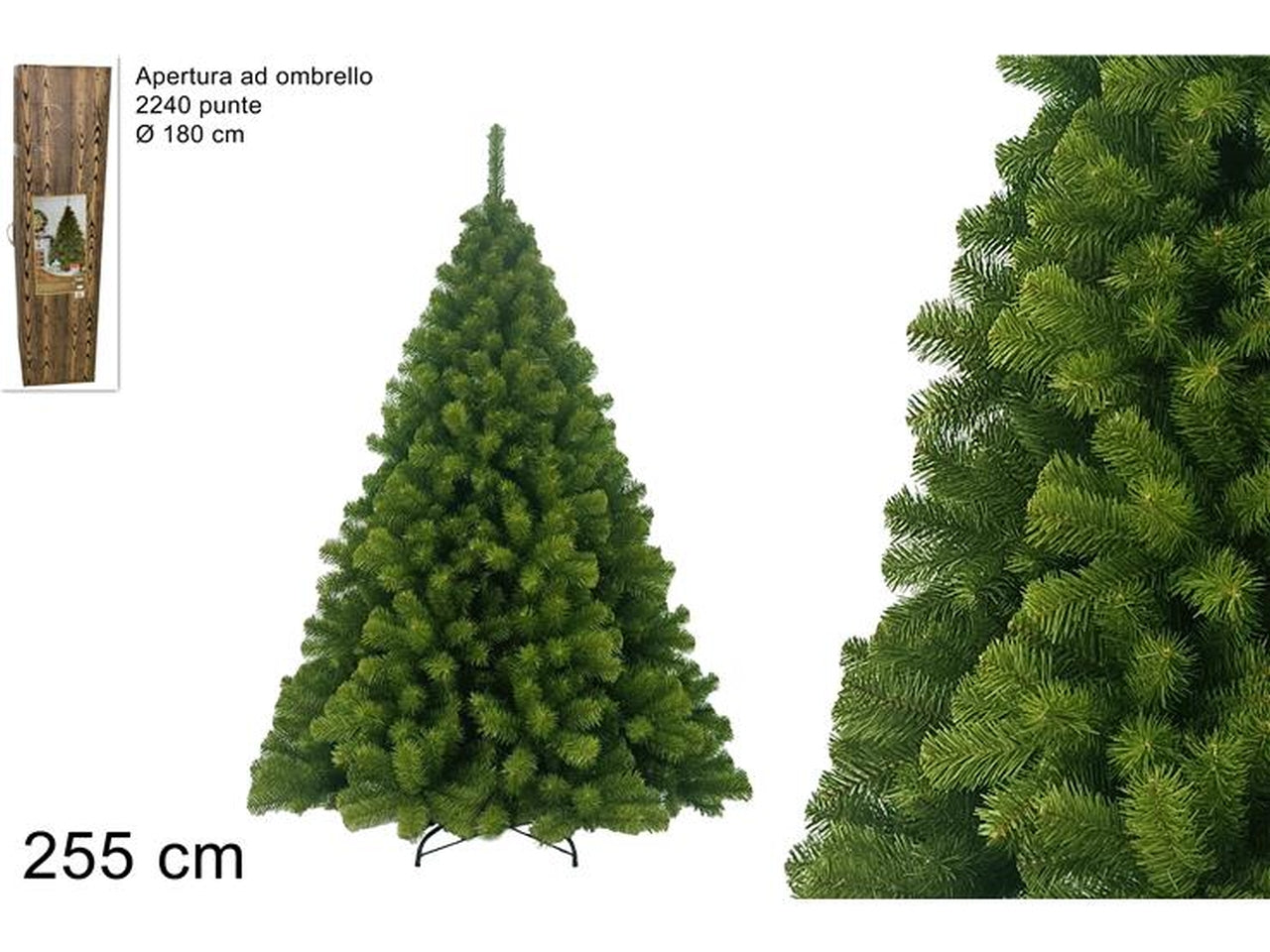 Pino paris 255cm diametro 180cm 2240 punte con apertura ad ombrello