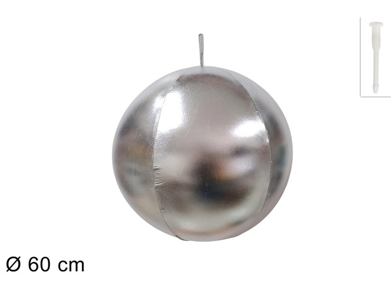 Palla gonfiabile 60cm argento